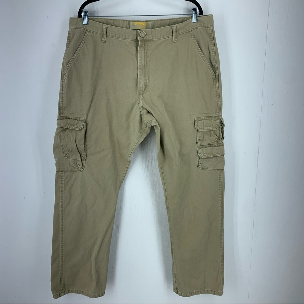 Wrangler Mens 40x32 Cargo Utility Pants Cotton Khaki Norm‎ Gorp Core Canvas Work